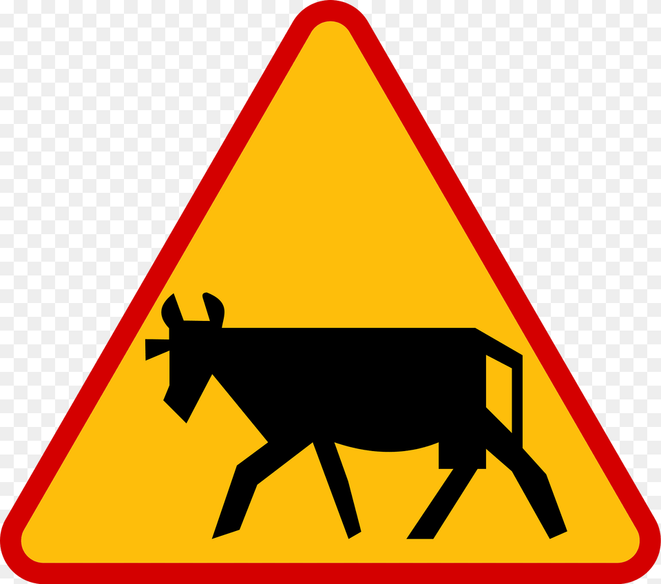 Domestic Animals Sign In Poland Clipart, Symbol, Road Sign Png Image