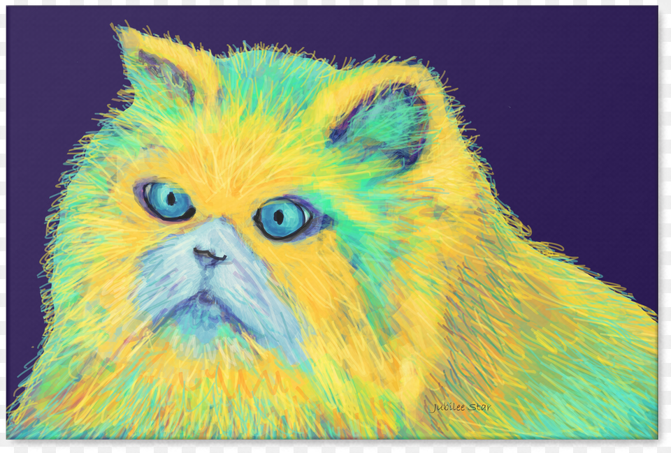 Domestic Long Haired Cat, Art, Painting, Animal, Pet Png