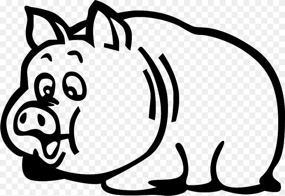 Domestic Pig Cartoon Mcdull Pig Silhouette, Animal, Mammal, Canine, Dog Png