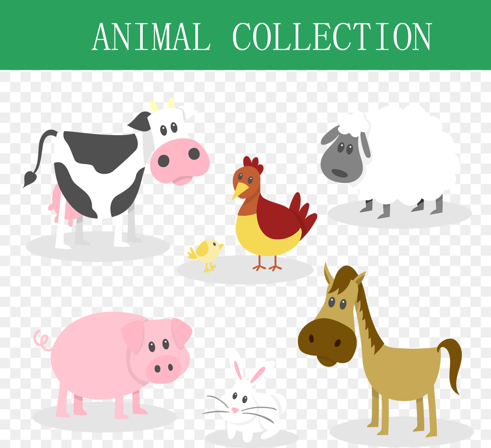 Domestic Pig Horse Speelboerderij Pierewiet Cattle Clipart Farm Animals Transparent Background, Animal, Mammal Free Png Download