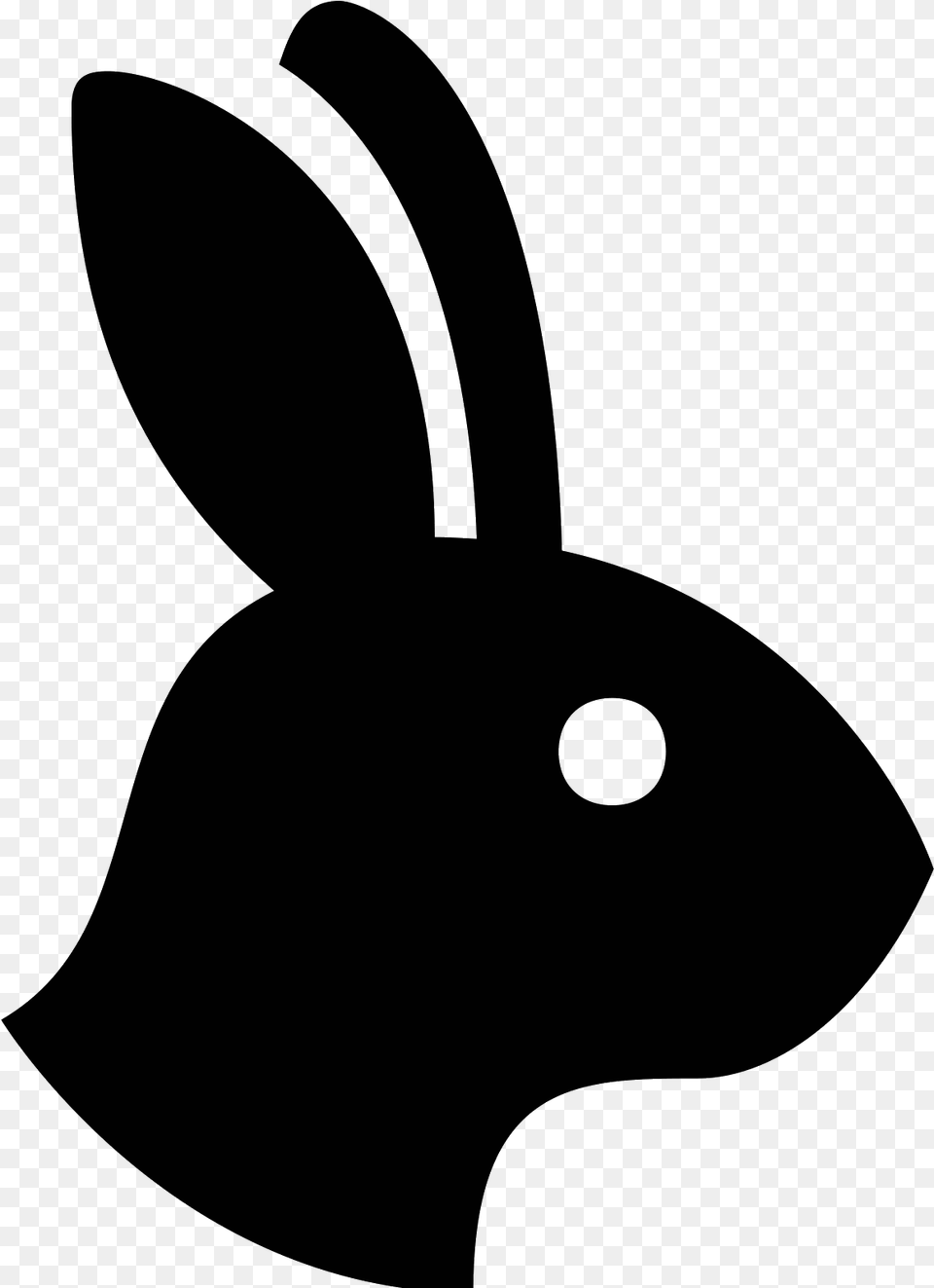 Domestic Rabbit European Rabbit Computer Icons Rabbit Head Silhouette, Gray Free Png Download