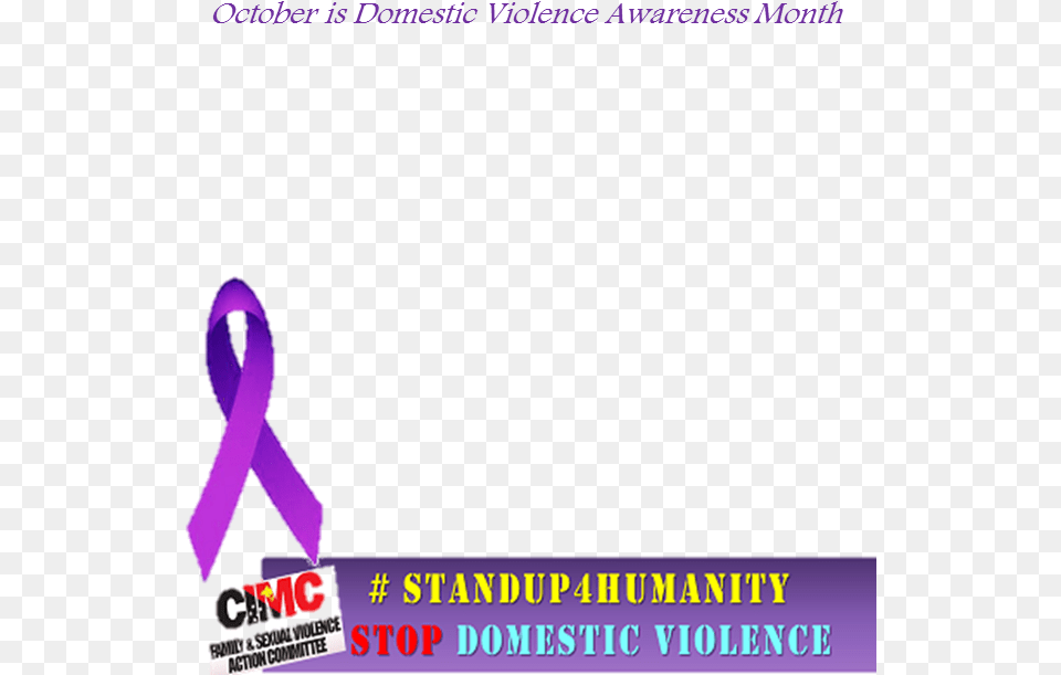 Domestic Violence Frame, Purple, Text Png
