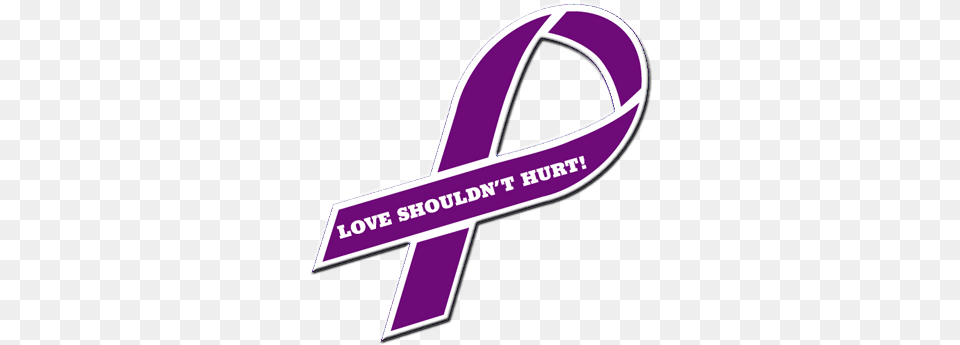 Domestic Violence Ribbon Love Shouldn T Hurt, Logo, Purple, Symbol Free Png