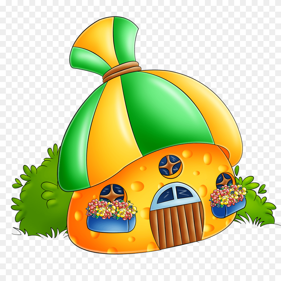 Domik Diddla S Tcvetami Domiki Mushroom House, Food, Sweets, Inflatable, Bonfire Free Transparent Png