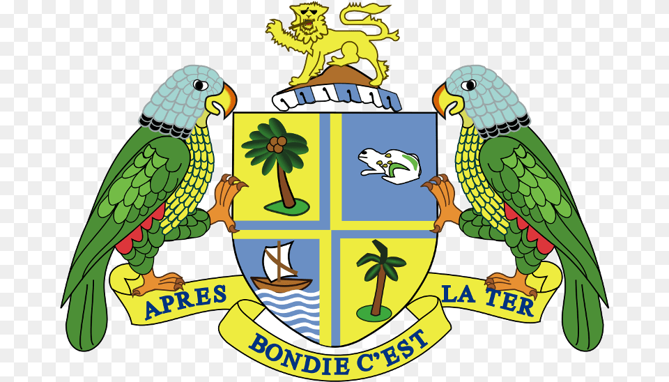 Dominica Flag Registration Commonwealth Of Dominica Coat Of Arms, Animal, Bird, Emblem, Symbol Free Png
