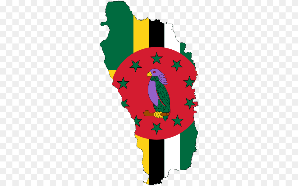 Dominica Map Commonwealth Of Dominica Flag Map, Animal, Bird, Baby, Person Free Png