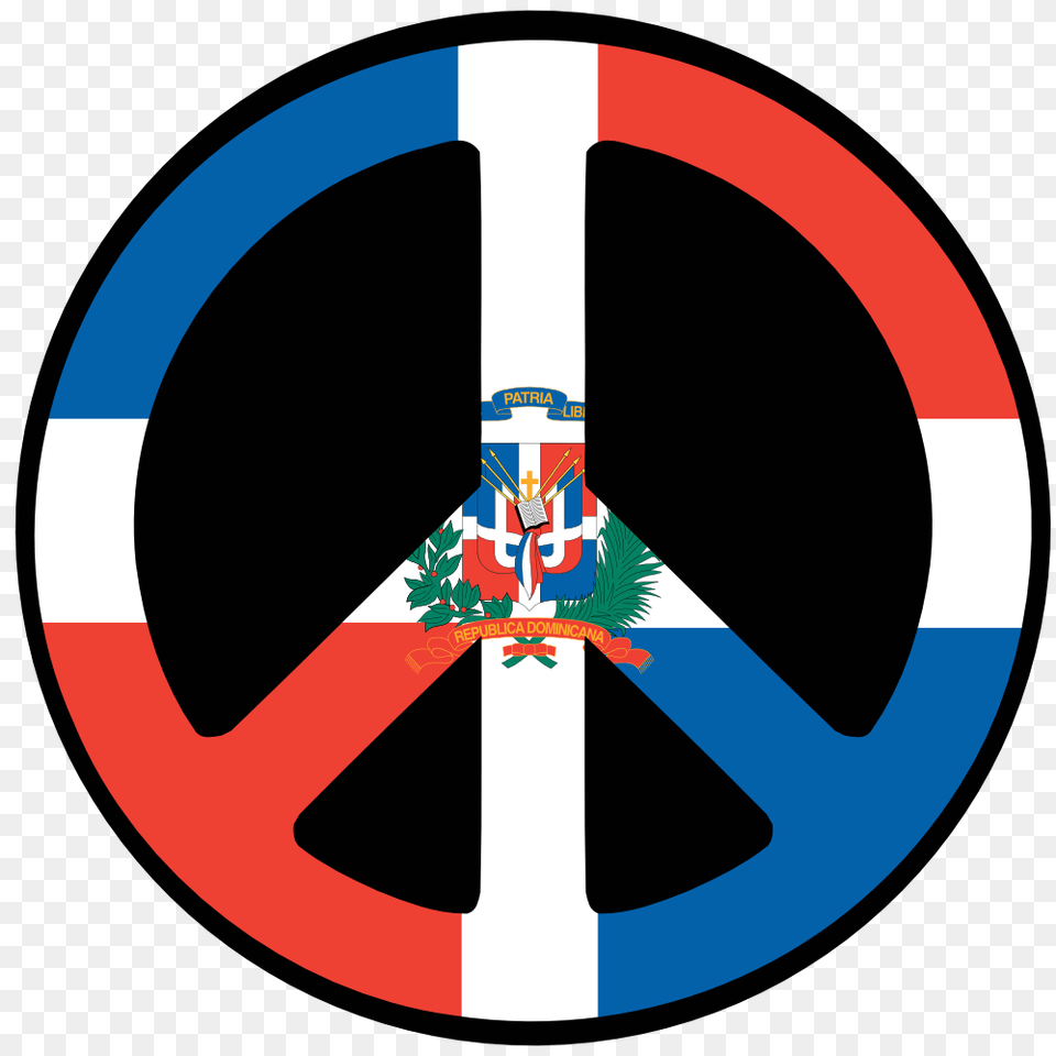 Dominican Flag Dominican Republic Peace Symbol Flag Twee, Alloy Wheel, Vehicle, Transportation, Tire Free Transparent Png
