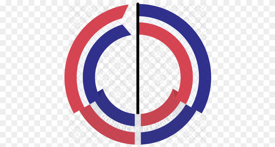 Dominican Flag Icon Of Flat Style Circle, Water Free Png