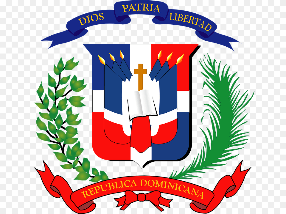Dominican Republic Coat Of Arms Coat Arms Escudo Nacional Dominicano Vector, Emblem, Symbol, Logo, Festival Free Transparent Png