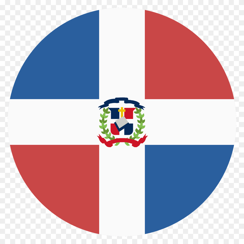 Dominican Republic Flag Emoji Clipart, Logo, Disk Free Transparent Png