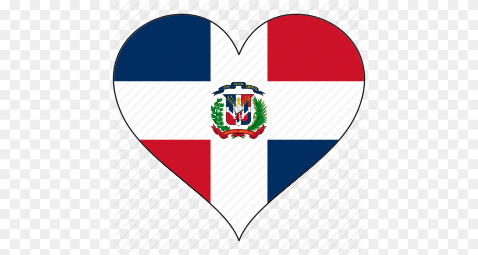 Dominican Republic Flag Heart National North America Icon, Logo Free Png Download