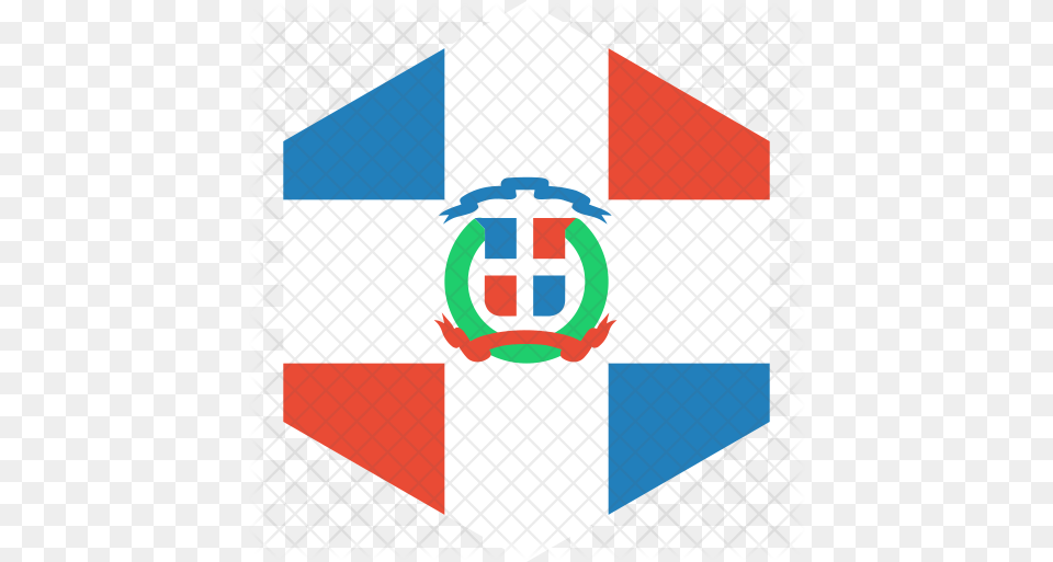 Dominican Republic Flag Icon Crest, Logo Free Transparent Png