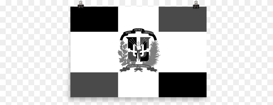 Dominican Republic Flag Wall Art Star Showroom Dominican Republic Flag Black And White, Stencil, Logo, Emblem, Symbol Png Image