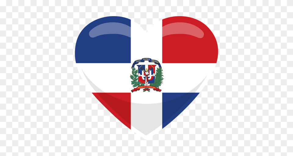 Dominican Republic Heart Flag, Logo Free Transparent Png