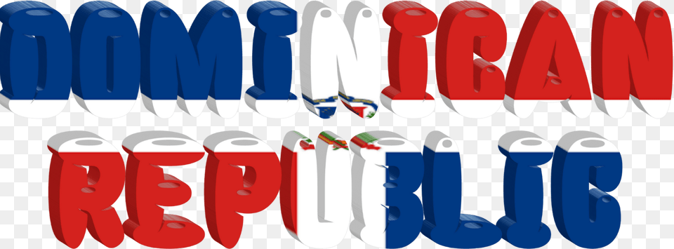 Dominican Republic Lettering With Flag Clipart, Outdoors, Text, Clothing, Glove Png Image