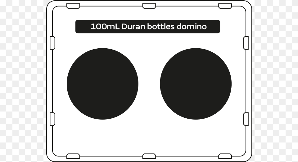 Domino For 100 Ml Duran Bottle X2 Circle, Indoors, Kitchen, Cooktop Free Png