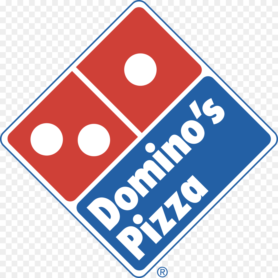 Dominos Pizza Logo Transparent Dominos Pizza Logo, Road Sign, Sign, Symbol, Game Png Image