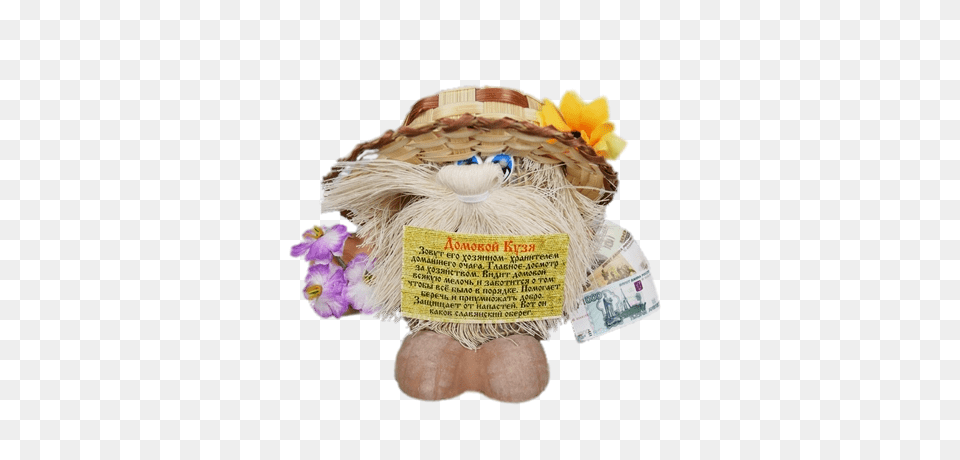 Domovoi Doll Holding Rubles, Flower, Flower Arrangement, Plant, Person Free Png Download