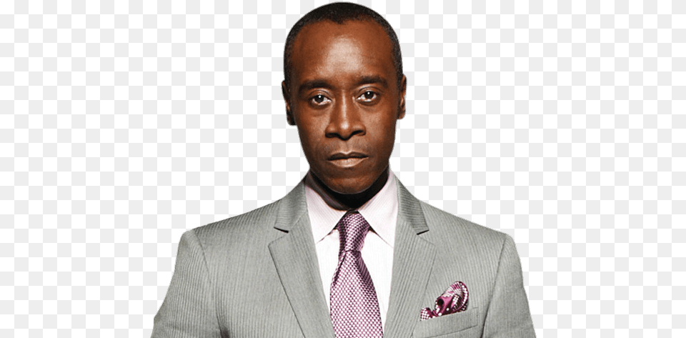 Don Cheadle Grey Suit Black Actor From Iron Man, Accessories, Necktie, Tie, Formal Wear Png
