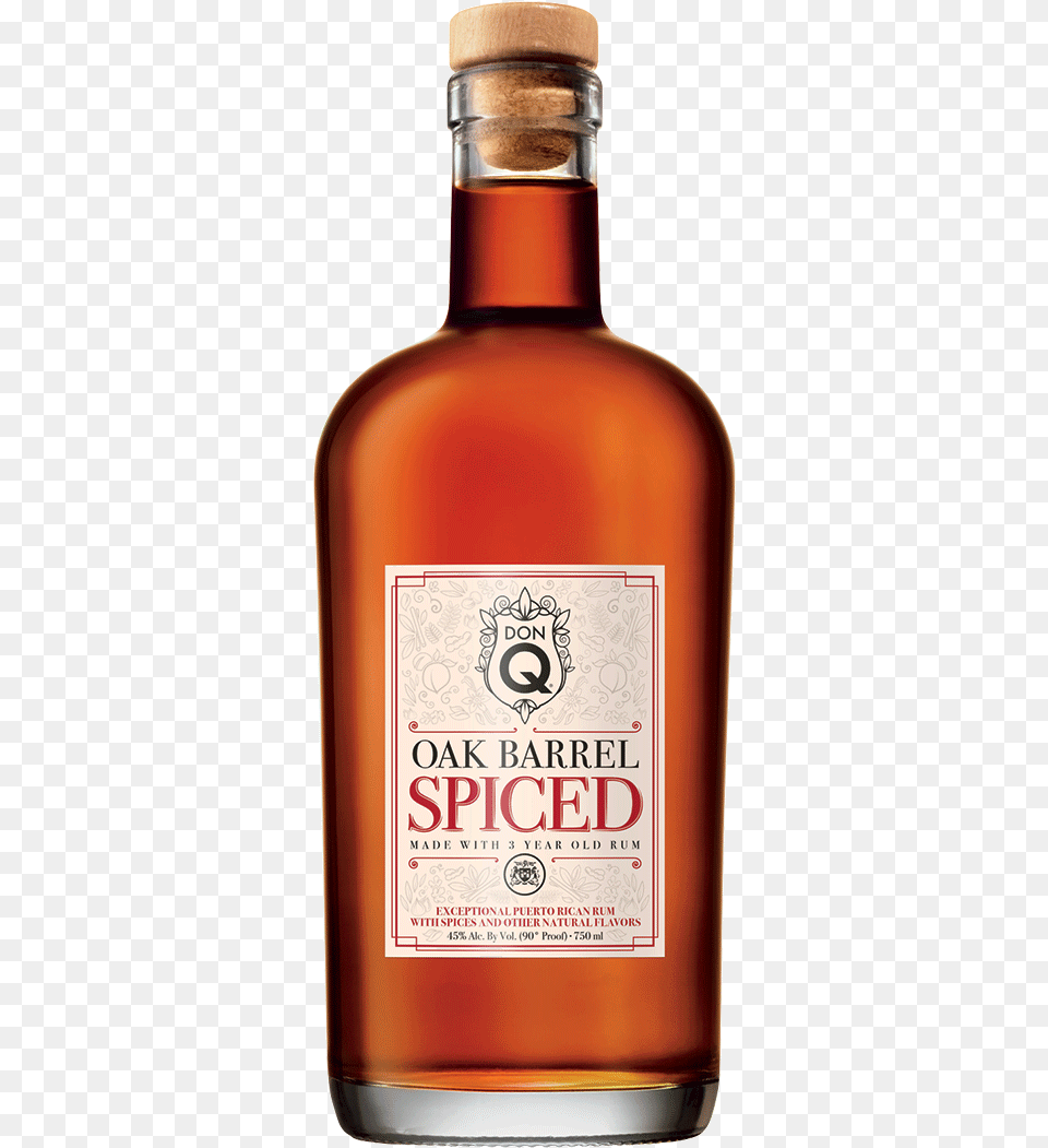 Don Q Oak Barrel Spiced Rum, Alcohol, Beverage, Liquor, Bottle Free Transparent Png