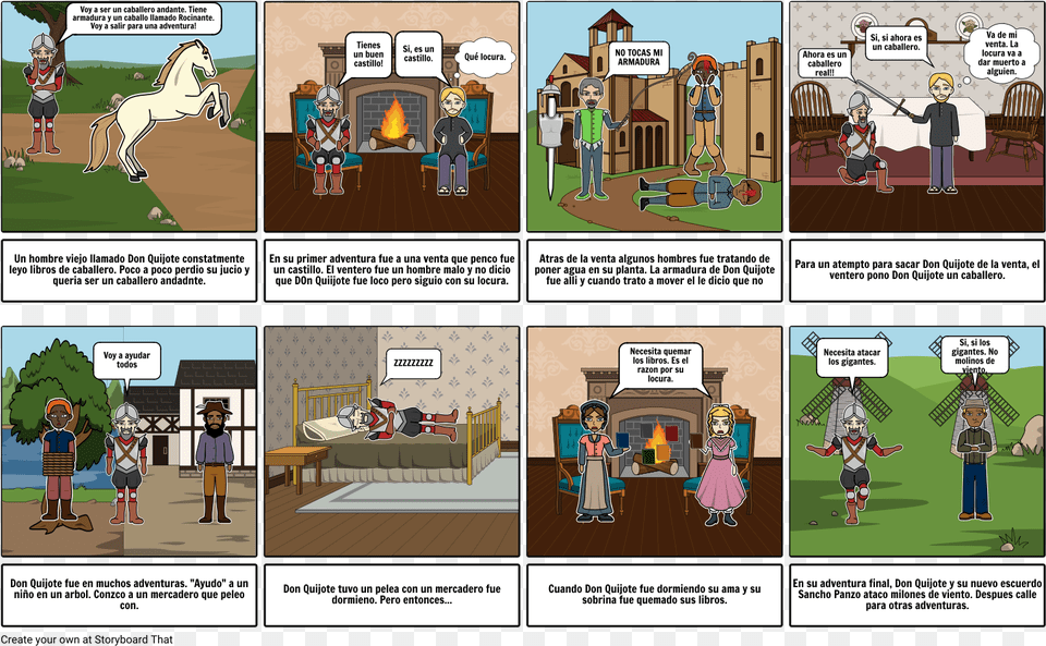 Don Quijote De La Mancha Cartoon, Book, Publication, Comics, Play Area Free Png Download
