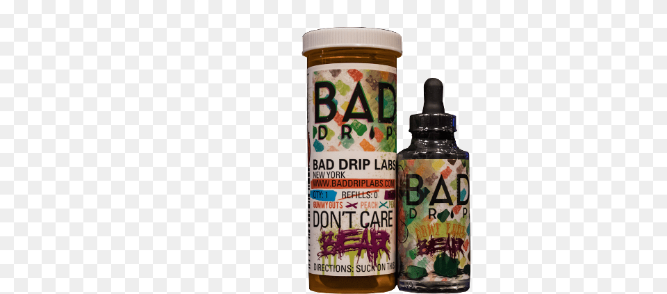 Don T Care Bear E Liquid Zhidkost Bad Drip, Bottle, Cosmetics, Perfume, Food Png Image