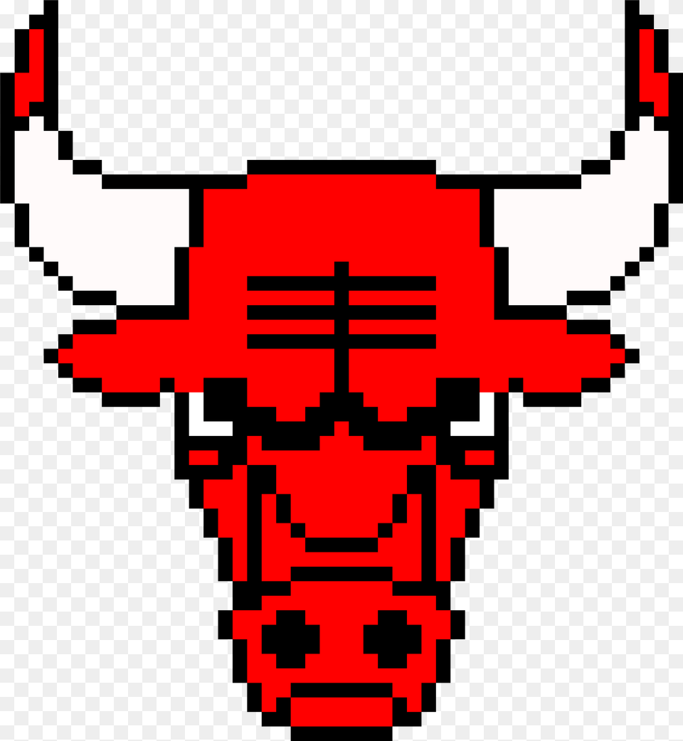 Don T Forget The Bulls Chicago Bulls Logo Pixel Art, Animal, Bull, Mammal, Cattle Free Png