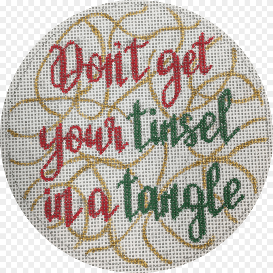 Don T Get Your Tinsel In A Tangle Cross Stitch, Embroidery, Pattern, Home Decor, Chandelier Png