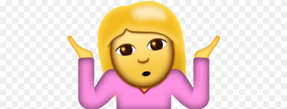 Don T Know Emoji Girl, Doll, Toy, Face, Head Free Png