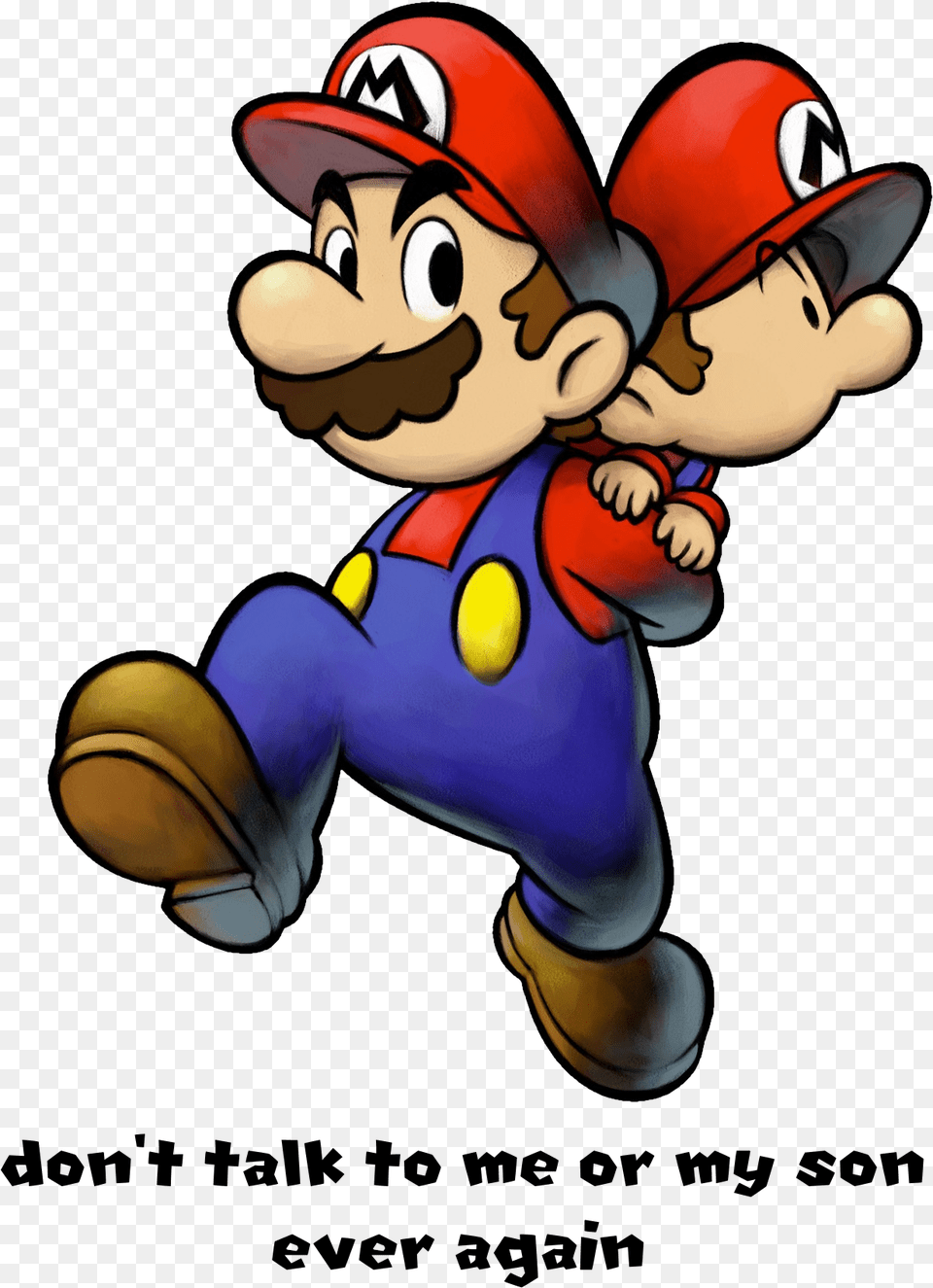 Don T Talk To Me Or My Baby Mario Partners In Time, Game, Super Mario, Face, Head Free Png Download