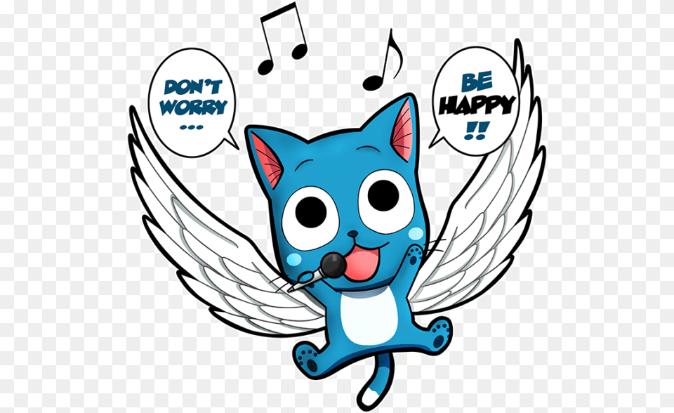 Don T Worry Be Happy Fairy Tail, Sticker, Face, Head, Person Free Png