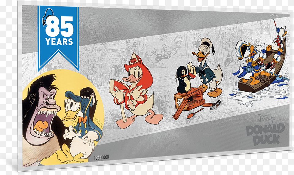 Donald Duck 85th Anniversary 5g Silver Coin Note Cartoon, Book, Comics, Publication, Baby Png