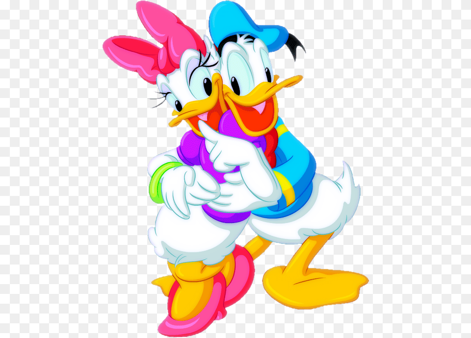 Donald Duck And Daisy, Art, Graphics, Cartoon, Nature Png Image