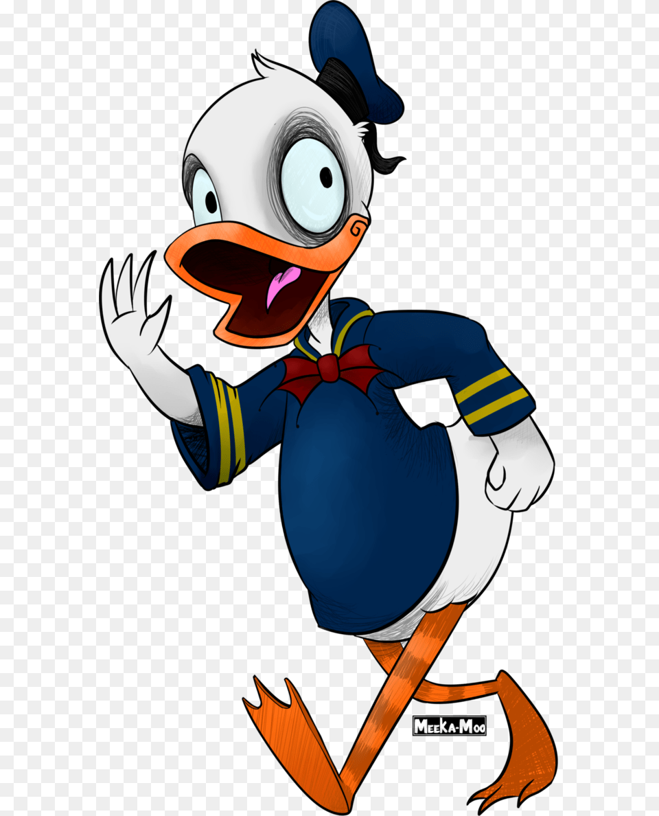 Donald Duck By Meeka Moo Tim Burton Donald Duck, Cartoon, Person Png Image