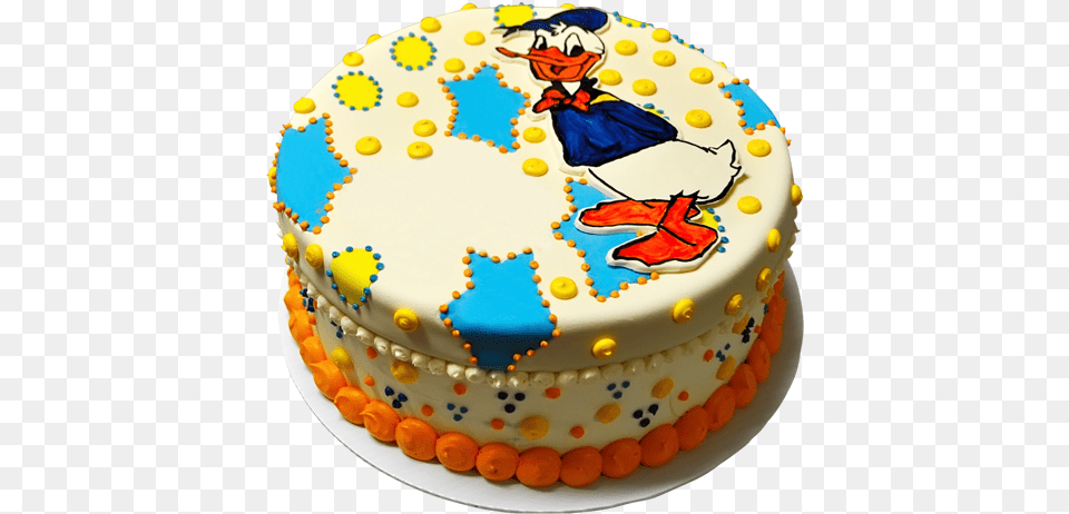 Donald Duck Cake Happy Birthday Medhansh, Birthday Cake, Cream, Dessert, Food Png Image