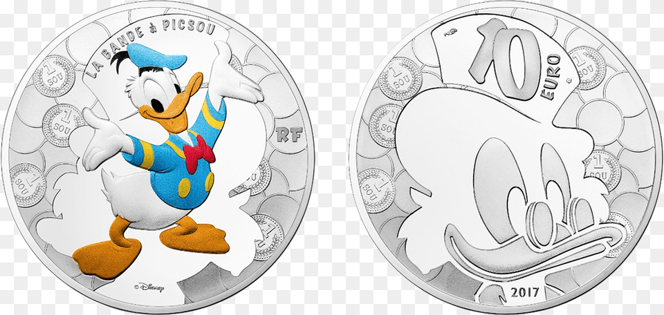 Donald Duck Coins, Coin, Money, Baby, Person Png Image