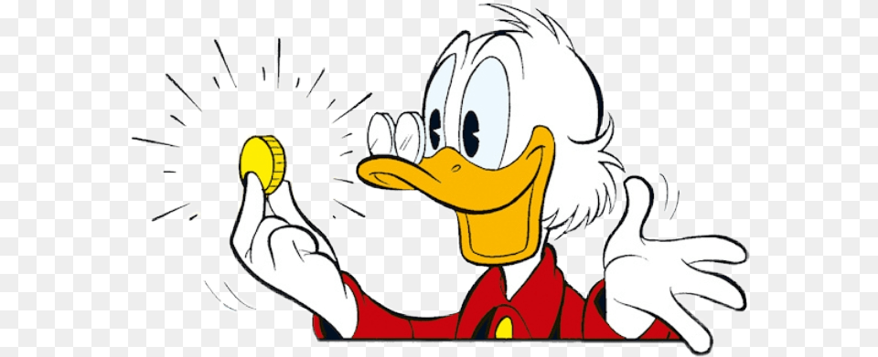 Donald Duck Disney Dagobert Mnze Geld Comic Dagobert Duck, Book, Comics, Publication, Baby Free Png Download