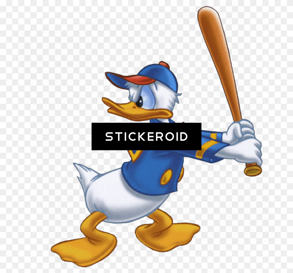Donald Duck Playing Baseball Donald Duck Softball, People, Person, Sport, Team Free Png Download