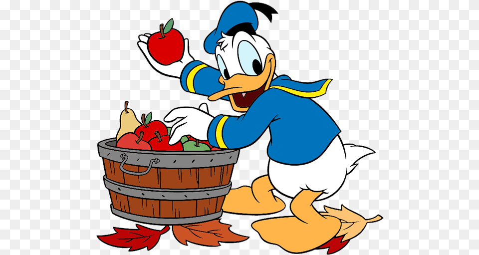 Donald Duck Thanksgiving Clipart Disney Fall Clipart, Cartoon, Baby, Person, Food Png