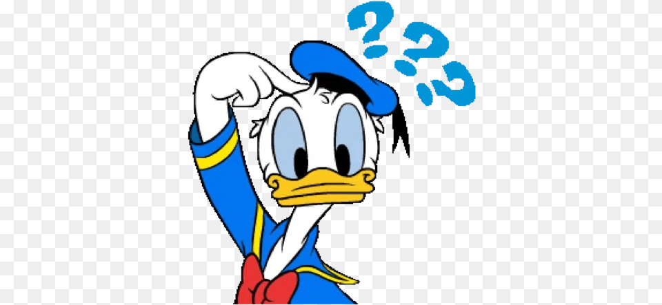 Donald Duck Whatsapp Stickers Stickers Cloud Donald Duck Thinking Clipart, Cartoon, Baby, Person, Book Free Transparent Png