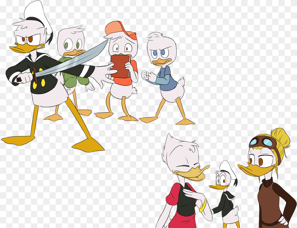 Donald Is A Very Protective Uncle Also I39d Like Donald And Della Duck, Baby, Person, Cartoon, Book Free Png