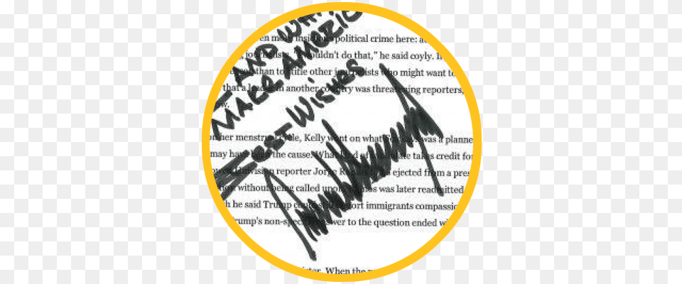 Donald J Trump Hand Written Letter Donald Trump, Handwriting, Text, Disk Free Transparent Png