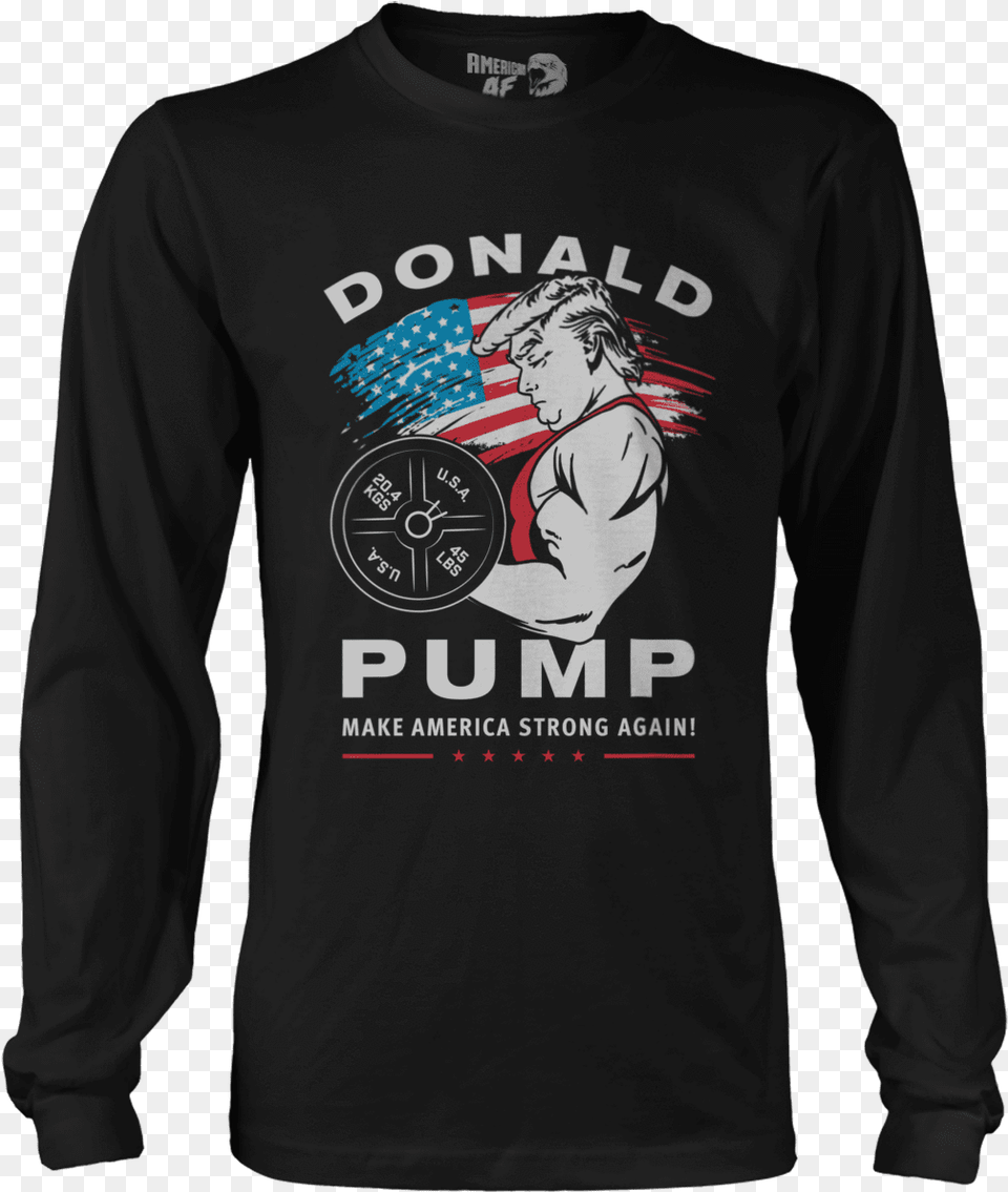 Donald Pump Liquor Guns Beer Titties, T-shirt, Clothing, Sleeve, Long Sleeve Png