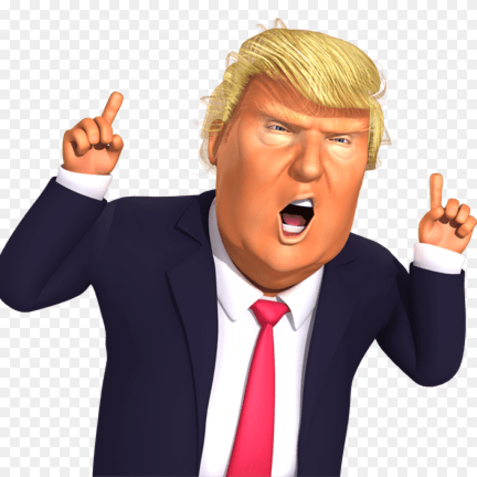 Donald Trump 3 Image Cartoon Donald Trump Caricature, Hand, Person, Body Part, Head Free Transparent Png