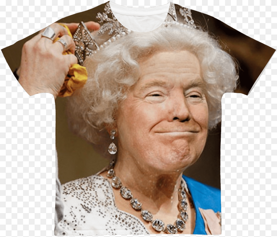 Donald Trump And Queen Elizabeth Face Face Swap Donald Trump, Accessories, Person, Lady, Woman Free Png Download