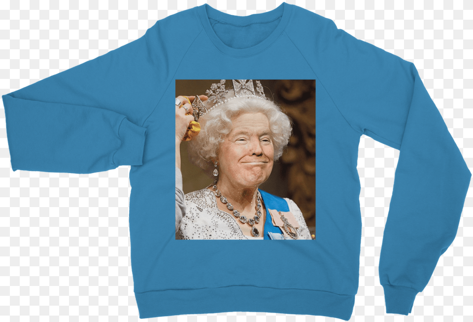 Donald Trump And Queen Elizabeth Face Swap Classic, Long Sleeve, Clothing, T-shirt, Sleeve Free Png Download