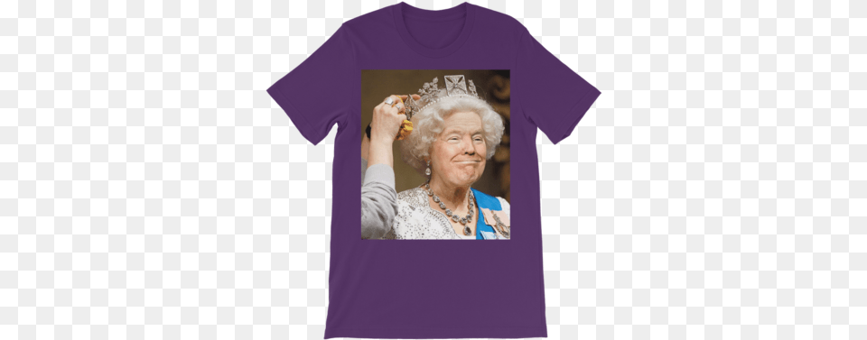 Donald Trump And Queen Elizabeth Face Swap Classic Kids T Shirt Trump On The Queen, Lady, T-shirt, Clothing, Person Png