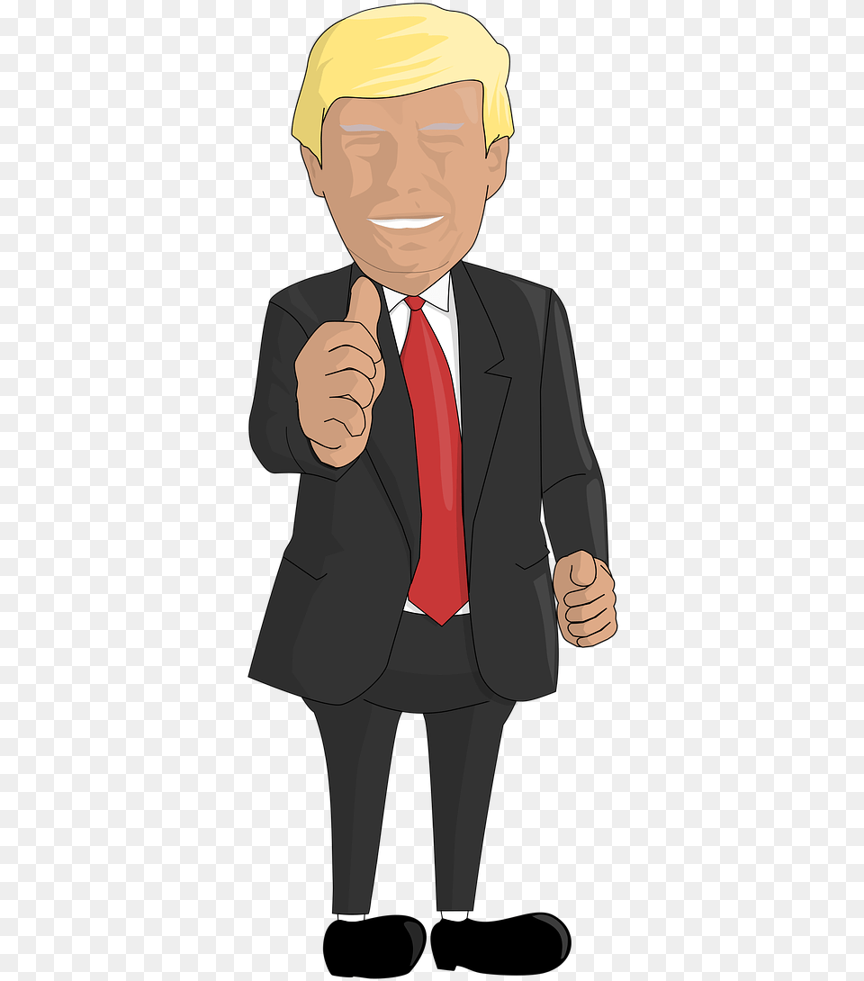 Donald Trump Animation, Accessories, Person, Hand, Formal Wear Free Png