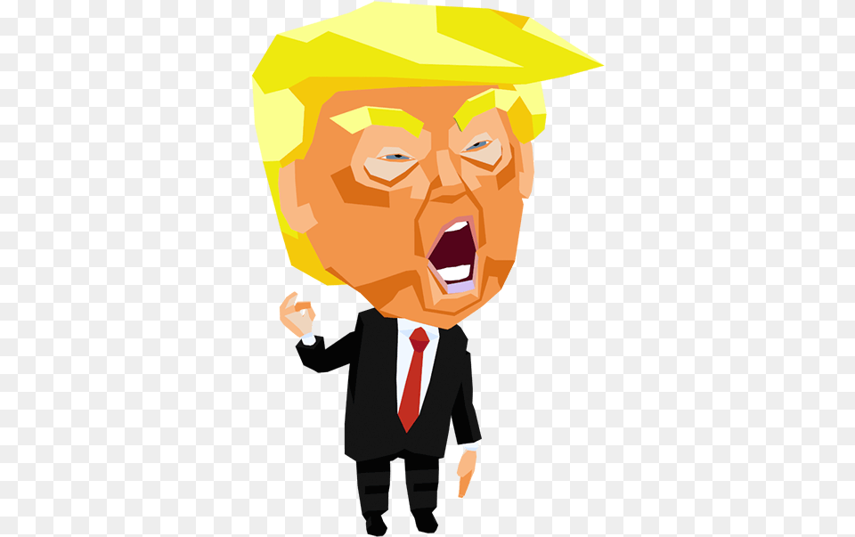 Donald Trump Caricature Donald Trump Do Orange Justice, People, Person, Graduation, Face Free Transparent Png