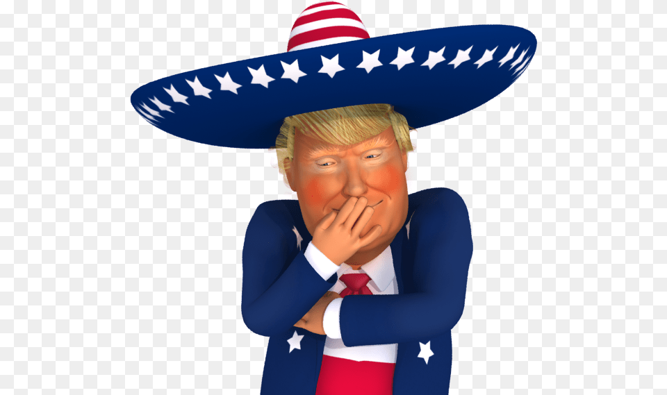 Donald Trump Cartoon, Clothing, Hat, Adult, Female Free Png